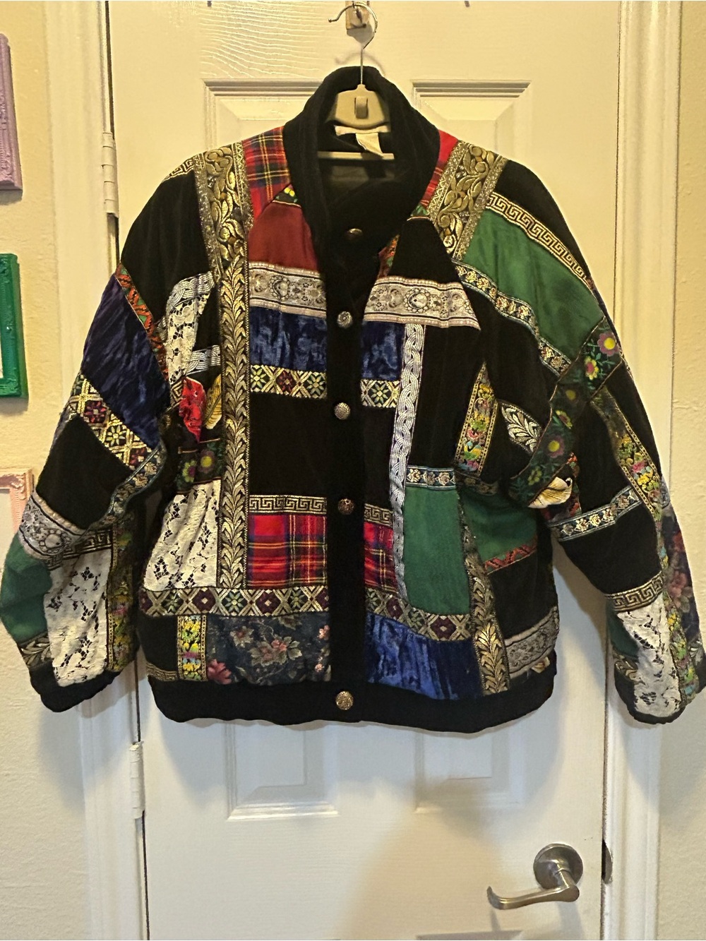 Vintage Preston and York Sport Patchwork Bomber Jacket - Multicolor